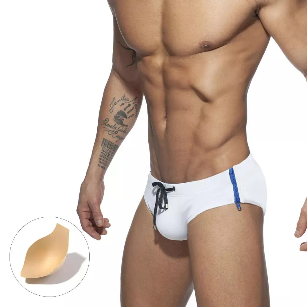 Zipper Men's Swim Briefs